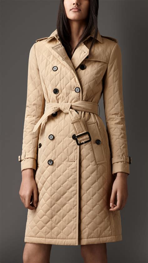 burberry padded down-collar trench coat|burberry trench coats for women.